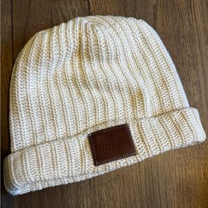 Love Your Melon Ivory Knit Beanie